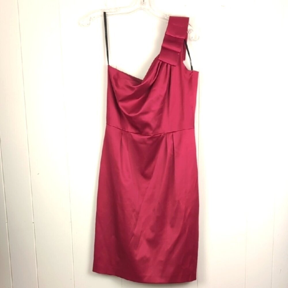 Elegant One-Shoulder Pink Dress